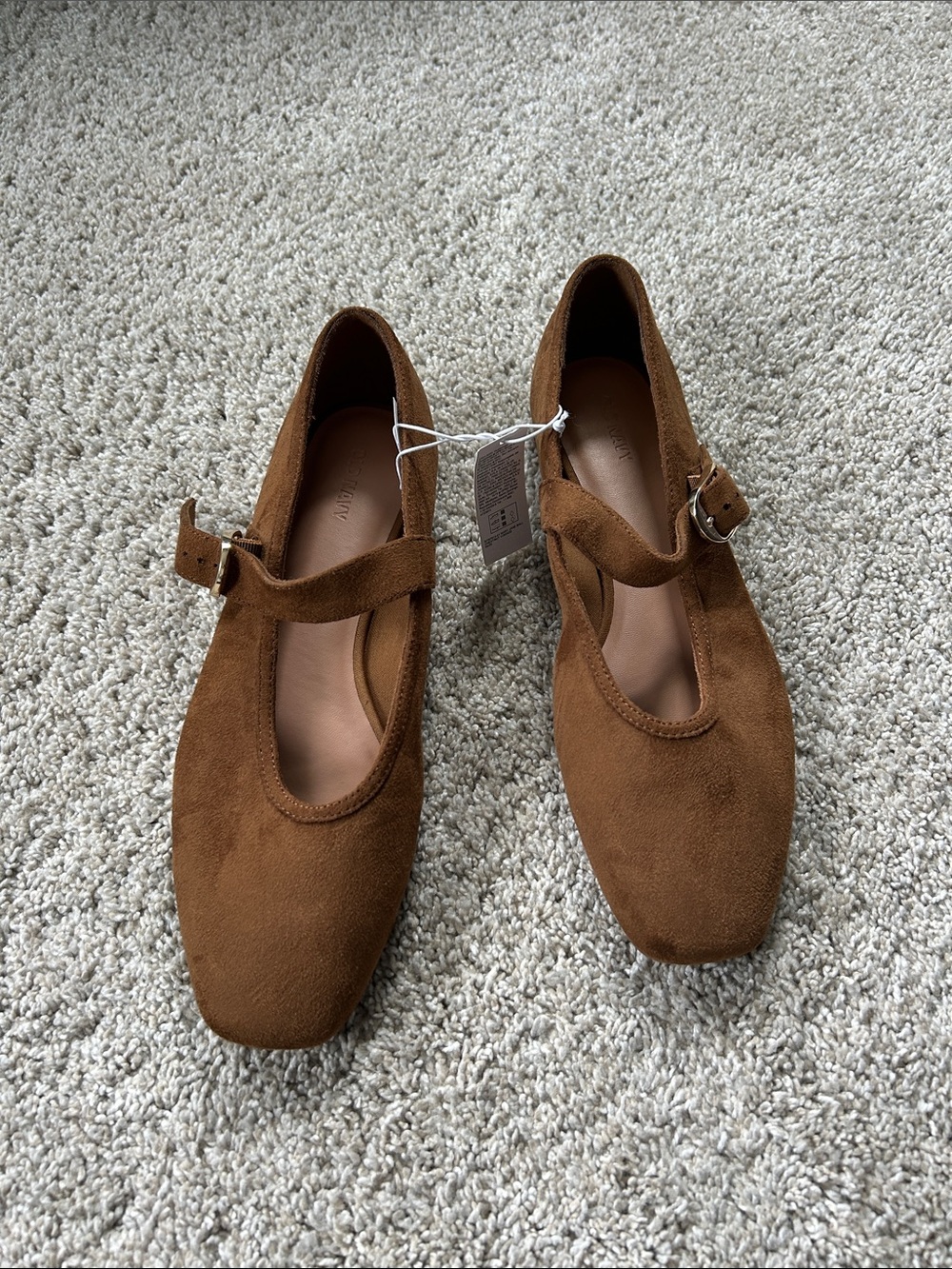 Old Navy Suede Mary Jane Flats in Brown